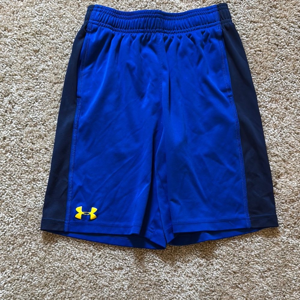 Under Armour Blue Athletic Shorts - Boys Med